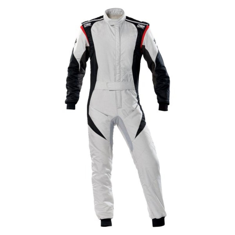 OMP First Evo Overall Silver/Black - Size 42 (Fia 8856-2018)