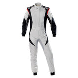 OMP First Evo Overall Silver/Black - Size 56 (Fia 8856-2018)