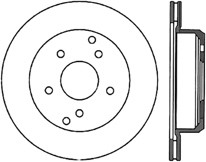 StopTech Power Slot 84-87 Chevrolet Corvette Left Rear Cryo Sport Slotted Rotor