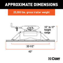 Load image into Gallery viewer, Curt Q20 5th Wheel Hitch w/Rails