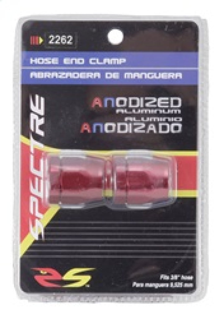 Spectre Magna-Clamp Hose Clamps 3/8in. (2 Pack) - Red