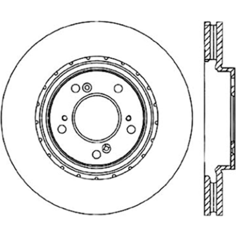 Stoptech 99-04 Acura RL Front Premium Cryostop Brake Rotor