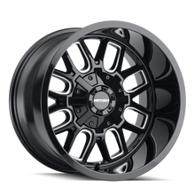 Load image into Gallery viewer, Mayhem 8107 Cogent 20x9 / 5x127 BP / 0mm Offset / 87.1mm Hub Black w/ Milled Spokes Wheel