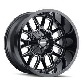 Mayhem 8107 Cogent 20x9 / 5x127 BP / 0mm Offset / 87.1mm Hub Black w/ Milled Spokes Wheel