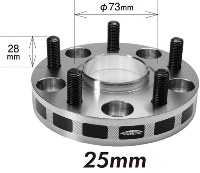 Project Kics 25mm Thick 12x1.25 56mm Hub 5-100 Wide Tread Spacers