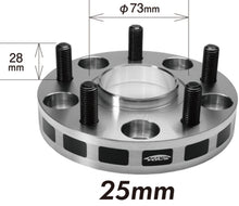 Load image into Gallery viewer, Project Kics 25mm Thick 12x1.50 67mm Hub 5-114.3 Wide Tread Spacers