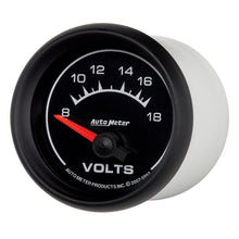 Load image into Gallery viewer, Autometer Euro-Style 2-1/16in 8-18V Short Sweep Electronic Voltmeter Gauge