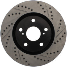 Load image into Gallery viewer, StopTech 07-09 Lexus ES 250/ES 300/ ES330/ES350 SportStop Slotted &amp; Drilled Left Front Rotor