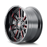 Mayhem 8115 Apollo 20x9 / 5x139.7 BP / 0mm Offset / 110mm Hub Black w/ Prism Red Wheel