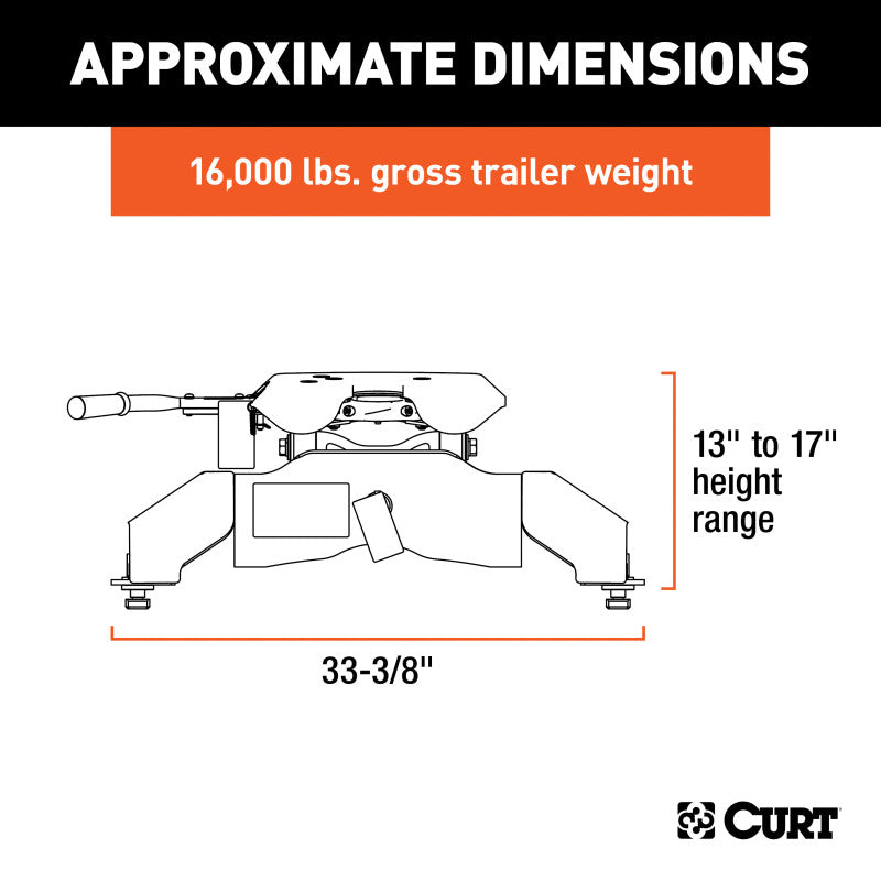 Curt A16 5th Wheel Hitch w/Ford Puck System Legs