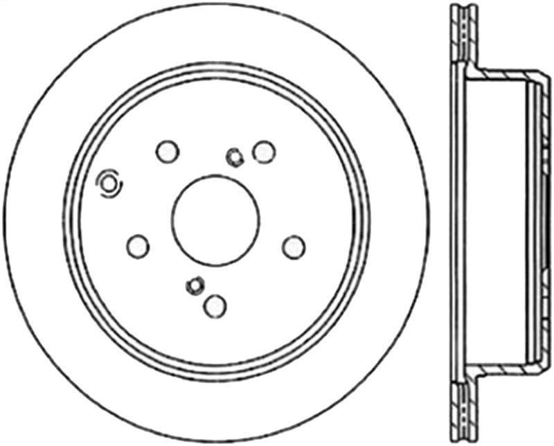 StopTech Power Slot 86-92 Supra ALL Rear Right SportStop Slotted CRYO Rotor