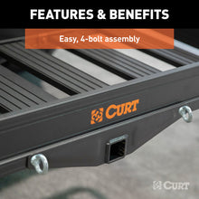 Load image into Gallery viewer, Curt 49in x 22-1/2in Basket-Style Aluminum Cargo Carrier