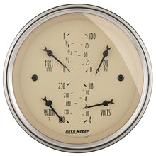 Load image into Gallery viewer, AutoMeter Gauge Quad 3-3/8in. 0 Ohm(e) to 90 Ohm(f)Elec Antique Beige