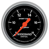 Autometer Sport-Comp 52mm Full Sweep Electronic Analog Wideband Air/Fuel Ratio Gauge