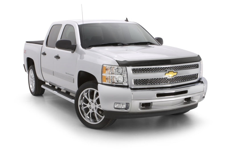 AVS 15-18 GMC Sierra 2500 (Excl. Induction Hood) Aeroskin Low Profile Acrylic Hood Shield - Smoke