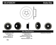 Load image into Gallery viewer, Stoptech 06-08 Subaru Legacy Wagon/Sedan 2.5i Rear Cryo Performance Rotor