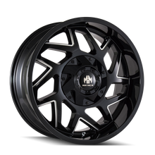 Load image into Gallery viewer, Mayhem 8106 Hatchet 20x9 / 6x135 BP / 0mm Offset / 106mm Hub Black w/ Milled Spokes Wheel