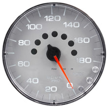 Load image into Gallery viewer, Autometer Spek-Pro Gauge Speedometer 5in 180 Mph Elec. Programmable Silver/Chrome