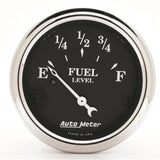 AutoMeter Gauge Fuel Level 2-1/16in. 0 Ohm(e) to 90 Ohm(f) Elec Old Tyme Black