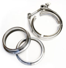 Load image into Gallery viewer, ATP 3in Stainless Steel V-Band Flange/Clamp Set (3.75in OD Flanges/Grooved for 3in Tube)