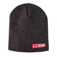 Load image into Gallery viewer, Cobb Tuning Bar Logo Knit Beanie - Gray w/Red Logo 8in. Tall OS