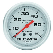 Load image into Gallery viewer, Autometer Ultra-Lite 66.7mm 0-60 PSI Liquid Filled Mechanical Blower Pressure Gauge