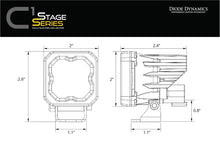 Load image into Gallery viewer, Diode Dynamics Stage Series C1 LED Pod - White SAE Fog Standard WBL (Pair)