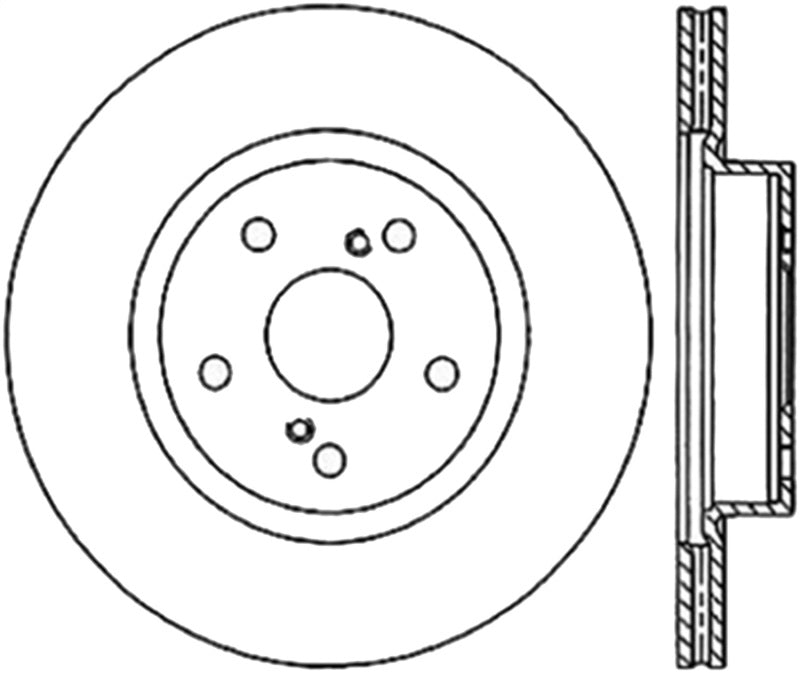 StopTech Power Slot 86-92 Supra ALL Front Right SportStop Slotted CRYO Rotor