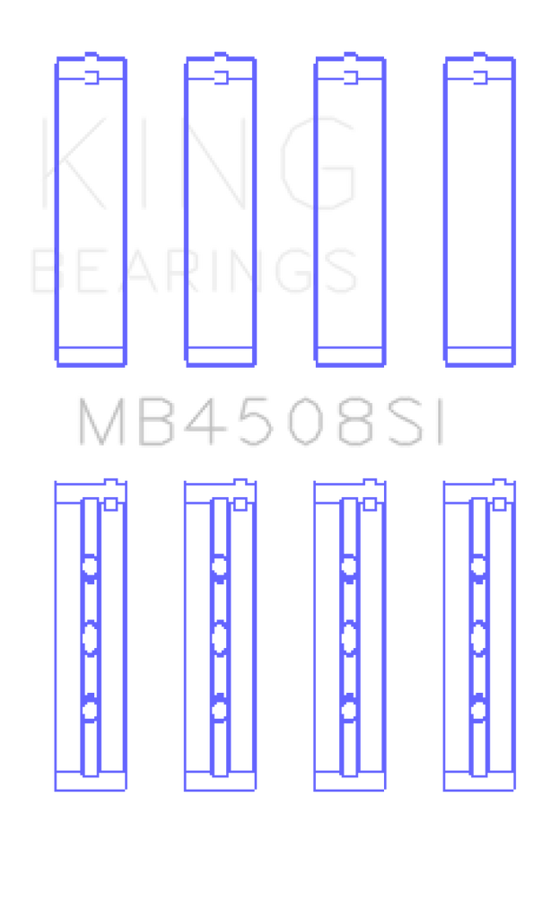 King Engine Bearings Acura J30A/J32A/J35A/J35Z (Size +0.5) Performance Main Bearing Set