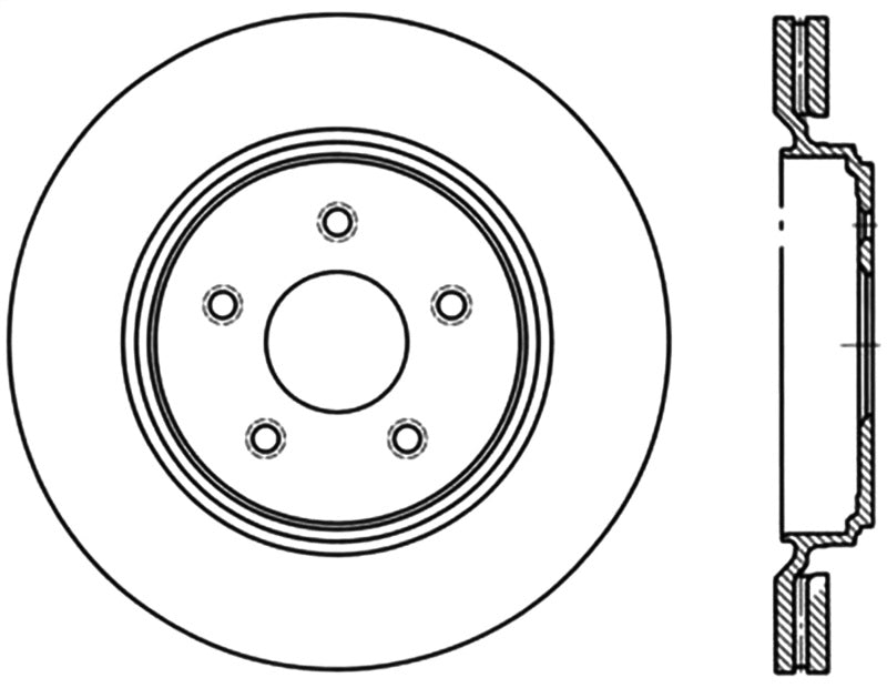 Stoptech 06-08 Cadillac XLR-V Supercharged / 06-09 Corvette (Z51) Rear High Carbon Cryo Rotor