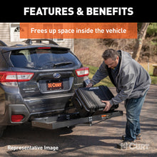 Load image into Gallery viewer, Curt 60in x 20in Tray-Style Cargo Carrier (Folding 2in Shank)