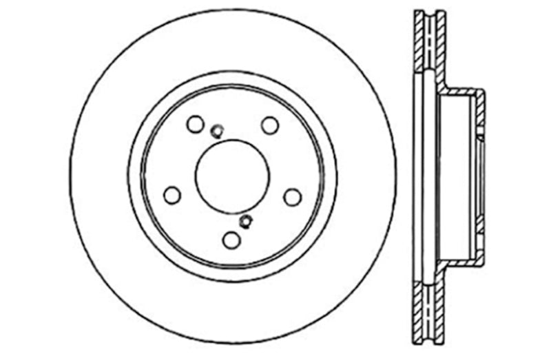 StopTech Power Slot 11/92-01 Subara Impreza / 95-01 Outback Front Left Drilled & Slotted Rotors