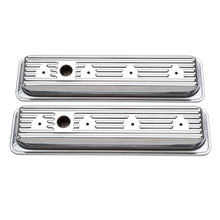 Load image into Gallery viewer, Edelbrock Valve Cover Signature Series Chevrolet 1987-1995 262-400 CI V8 Low Chrome