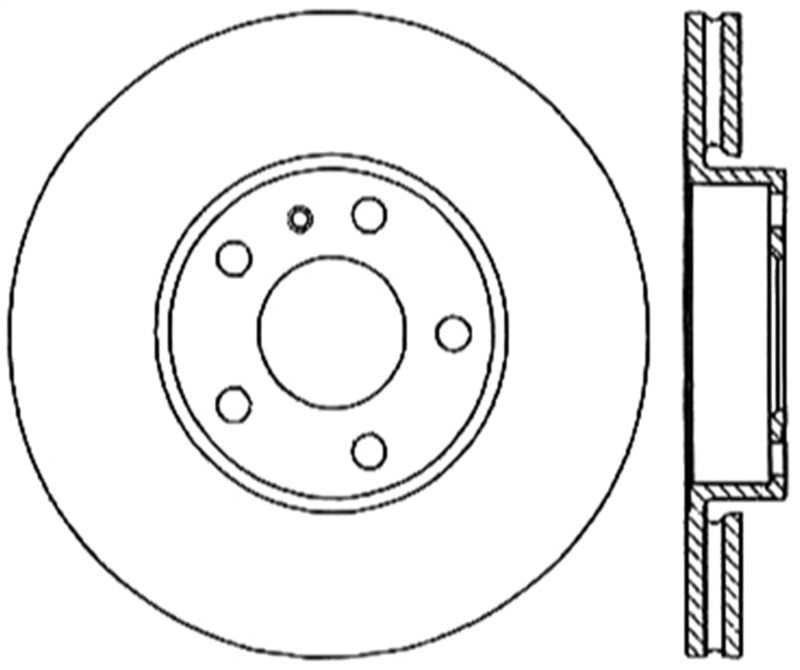 StopTech 05-10 Audi A6 (Not Quattro) / 05-08 A6 Quattro 3.2L Slotted & Drilled Right Front Rotor