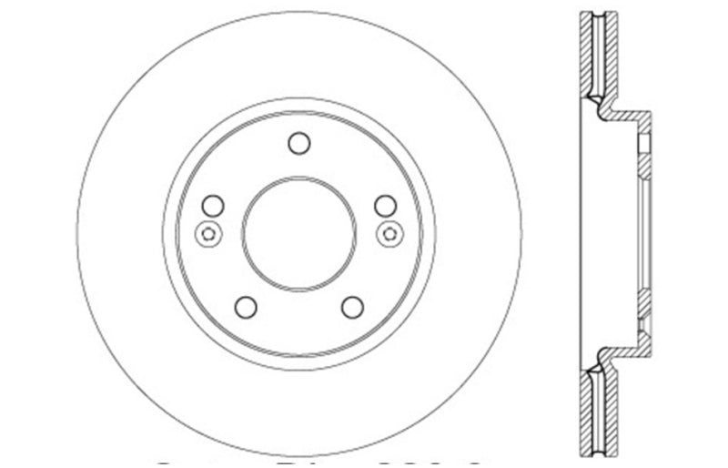 StopTech Drilled Sport Brake Rotor