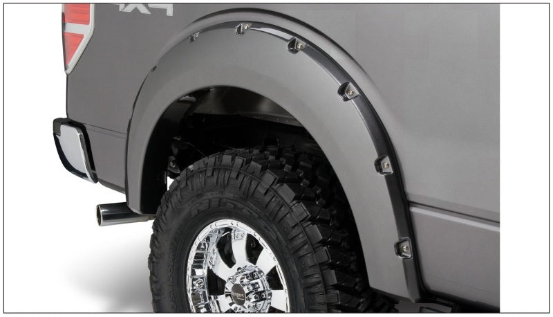 Bushwacker 09-14 Ford F-150 Styleside Pocket Style Flares 2pc 67.0/78.8/97.4in Bed - Black