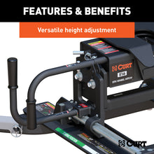 Load image into Gallery viewer, Curt E16 5th Wheel Hitch w/Roller and Ram Puck System Adapter