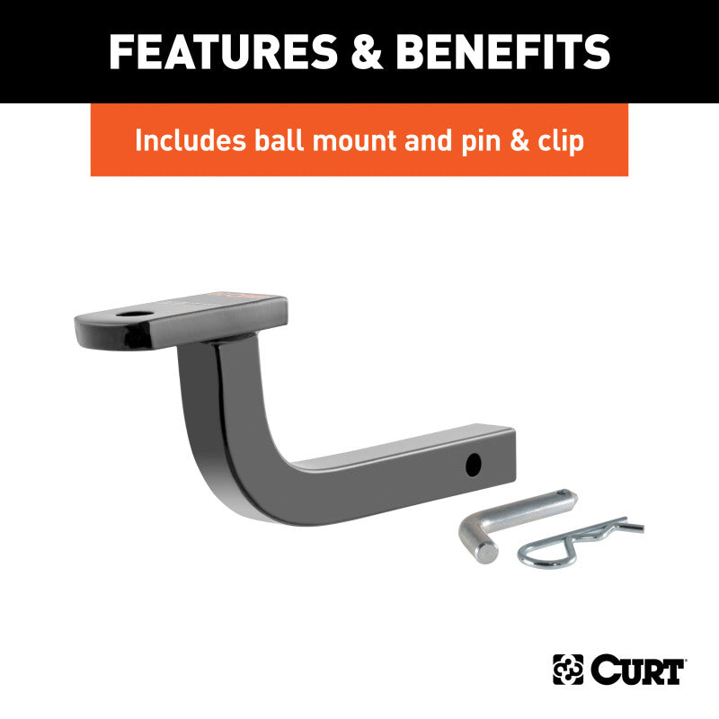 Curt 92-95 Pontiac Bonneville (Excl SSE/SSEI) Class 2 Hitch w/Pin & Clip Old-Style Ball Mount