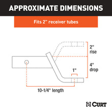 Load image into Gallery viewer, Curt Class 3 Ball Mount (2in Shank 7500lbs 4in Drop 10-1/4in Long)