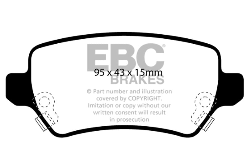EBC 08-09 Saturn Astra 1.8 Ultimax2 Rear Brake Pads