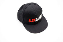 Load image into Gallery viewer, BLOX Racing Snapback Cap Black with Red and White Logo - Blox Racing - New Style Flat Bill