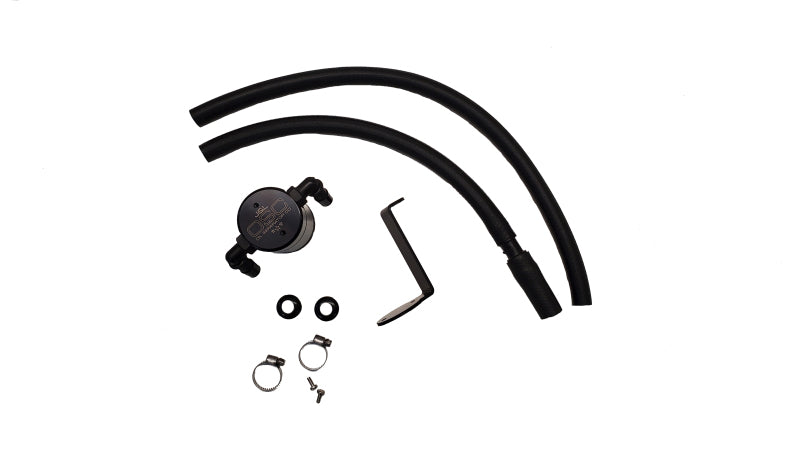 J&L 14-22 Mazda CX5 2.5L Non-turbo Driver Side 3.0 Oil Separator Kit - Black Anodized