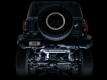 Load image into Gallery viewer, AWE Tuning 2021+ Ford Bronco 0FG Dual Rear Exit Exhaust w/Chrome Silver Tips &amp; Bash Guard