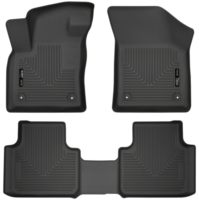 Husky Liners 18-19 Volkswagen Atlas Weatherbeater Black Front & 2nd Seat Floor Liners - GTR Auto