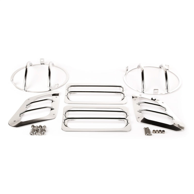 Rugged Ridge 97-06 TJ Front Stainless Euro Guard Light Set