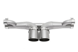 SOUL 14-19 Porsche 991 GT3 Center Muffler Bypass Exhaust - 4in Slash Cut Signature Satin Tips