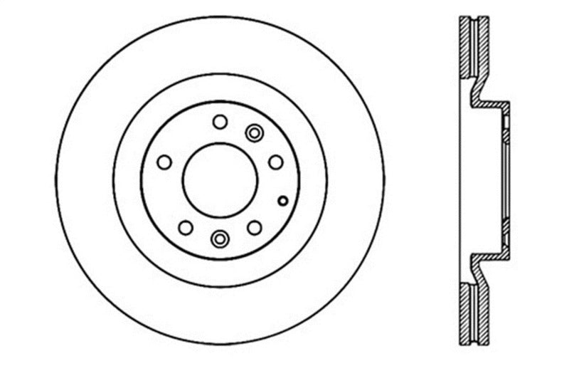 StopTech 07-09 Mazda CX-9 Right Front Slotted & Drilled Rotors
