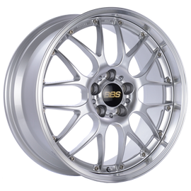 BBS RS-GT 20x8.5 5x114.3 ET43 Diamond Silver Center Diamond Cut Lip Wheel -82mm PFS/Clip Required