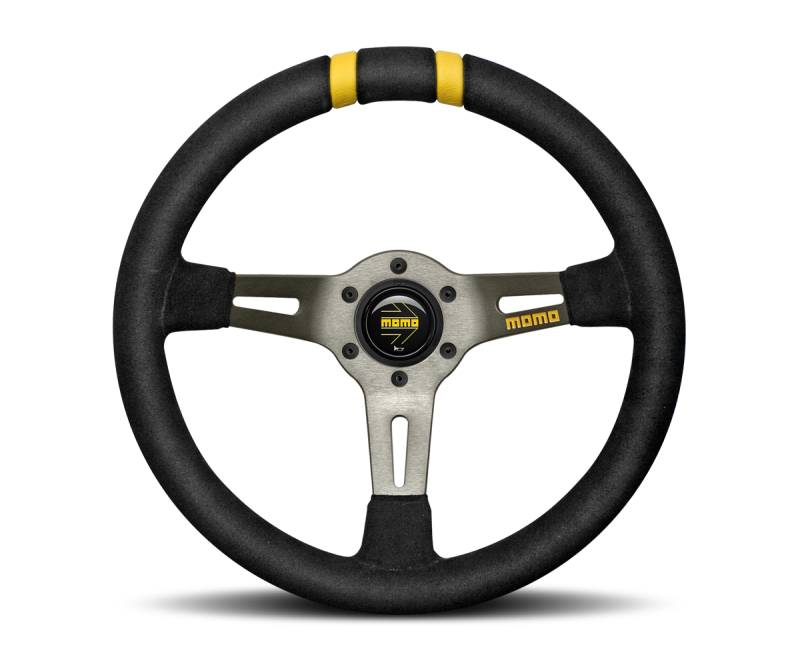 Momo MODDRIFT Steering Wheel 330 mm -  Black Suede/Anth Spokes/2 Stripes