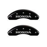 MGP 4 Caliper Covers Engraved Front Honda Engraved Rear H Logo Black finish silver ch